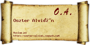 Oszter Alvián névjegykártya